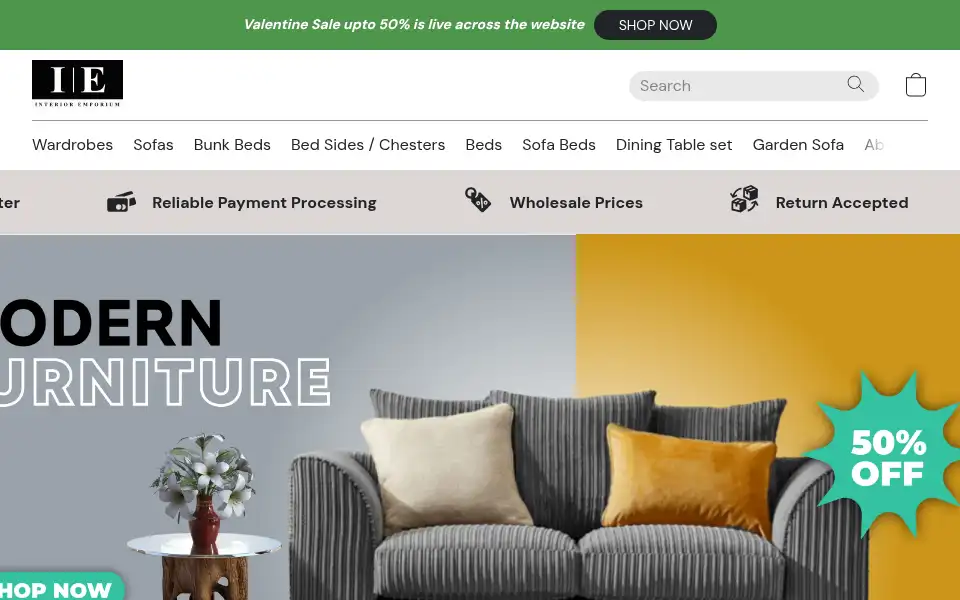 Screenshot of interioremporium.co.uk