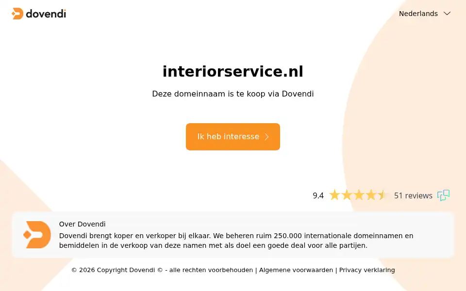 Screenshot of interiorservice.nl