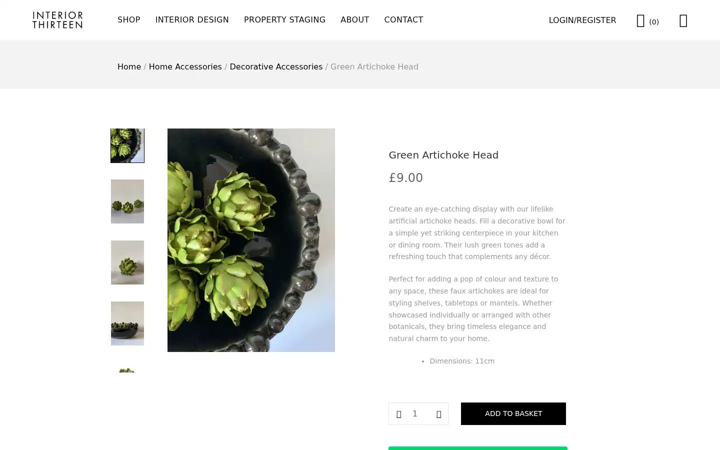 Screenshot of interiorthirteen.co.uk