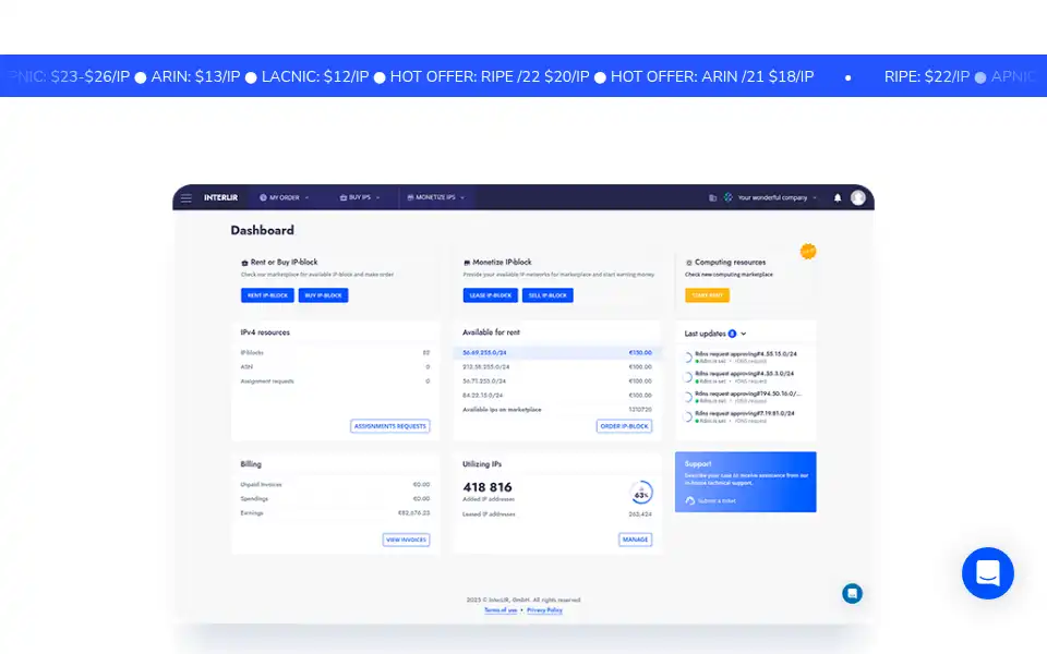 Screenshot of interlir.com