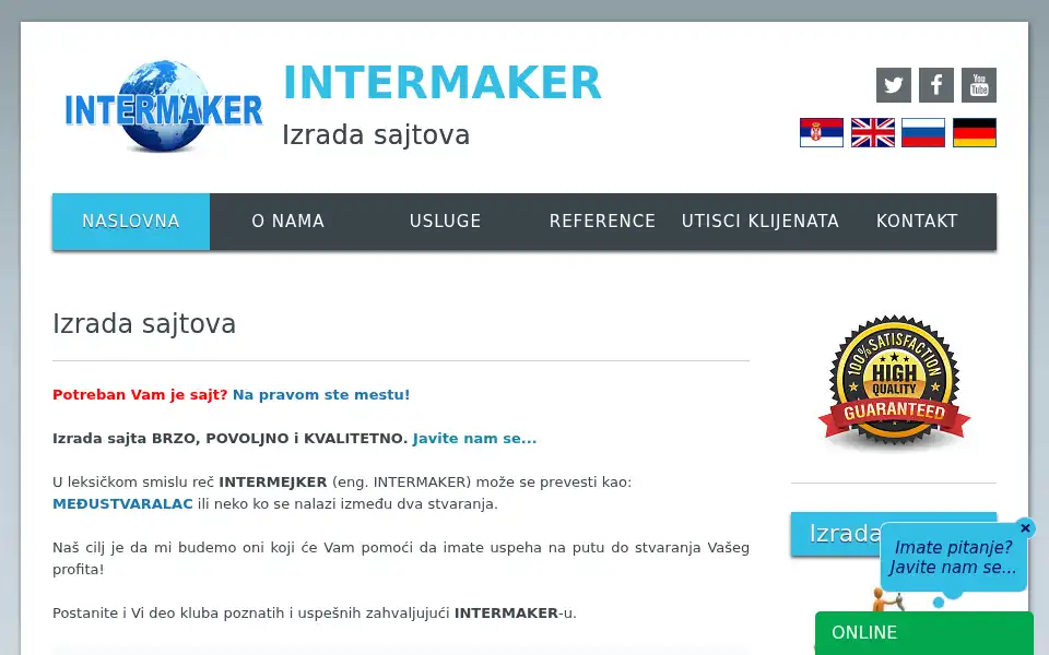 Screenshot of intermaker.net