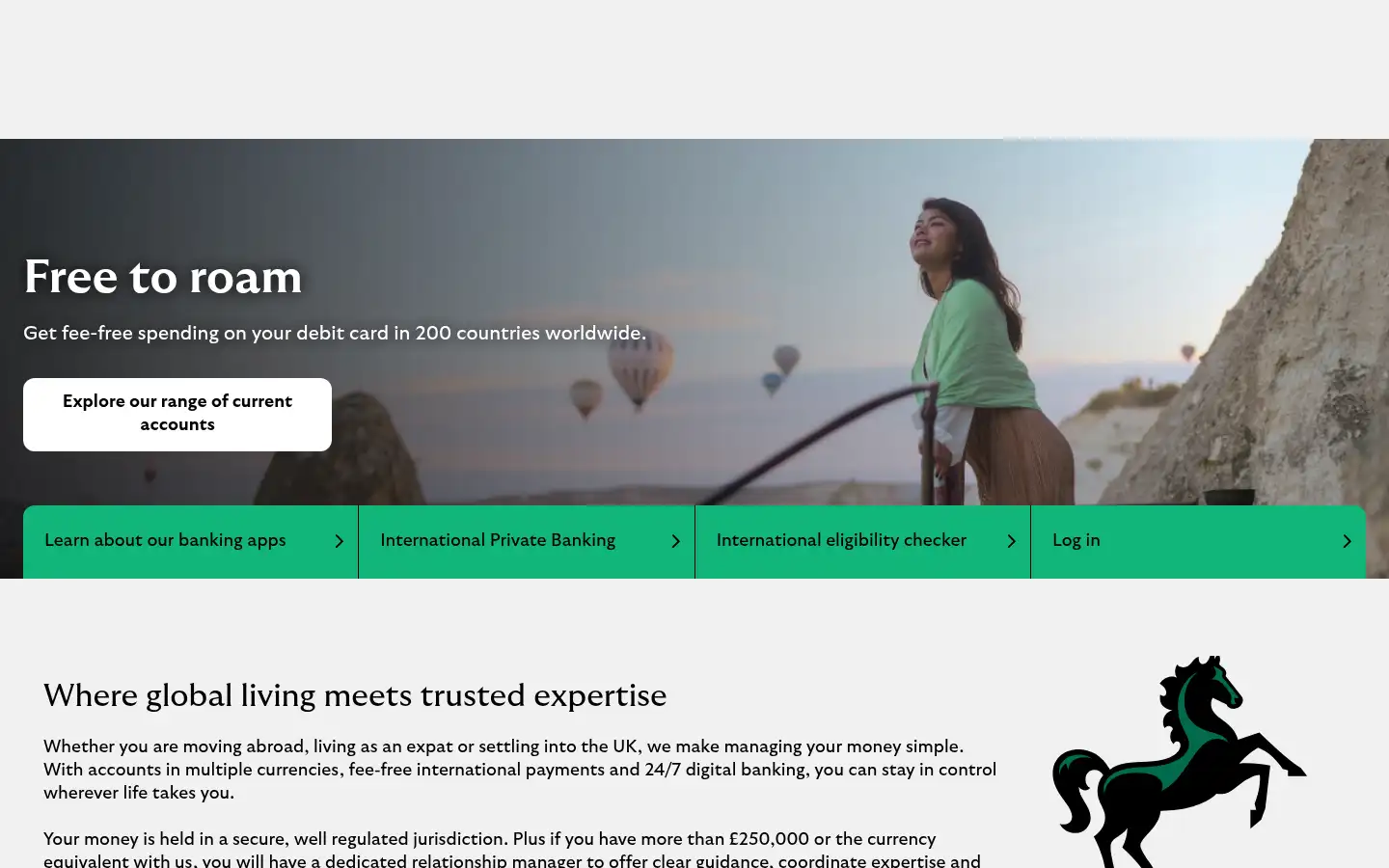 Screenshot of international.lloydsbank.com