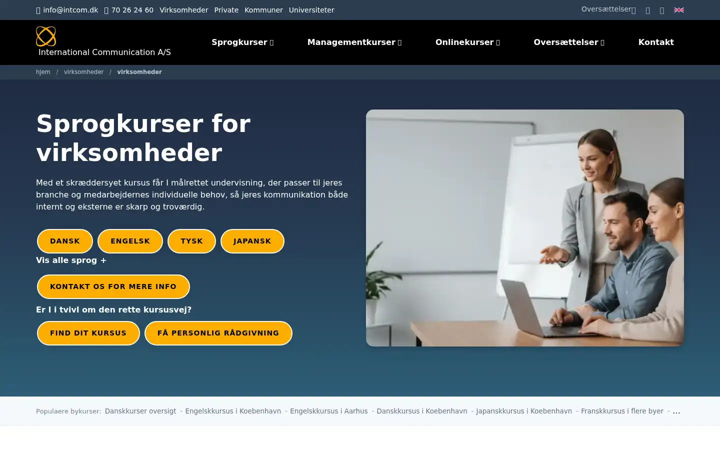 Screenshot of internationalcommunication.dk