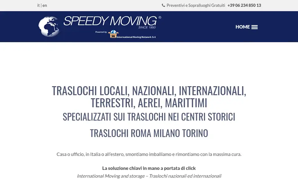 Screenshot of internationalmovingnetwork.it