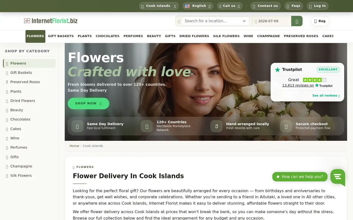 Screenshot of internetflorist.biz