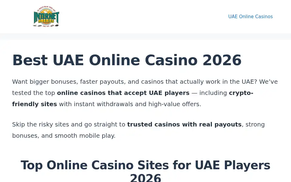 Screenshot of internethobbies.com