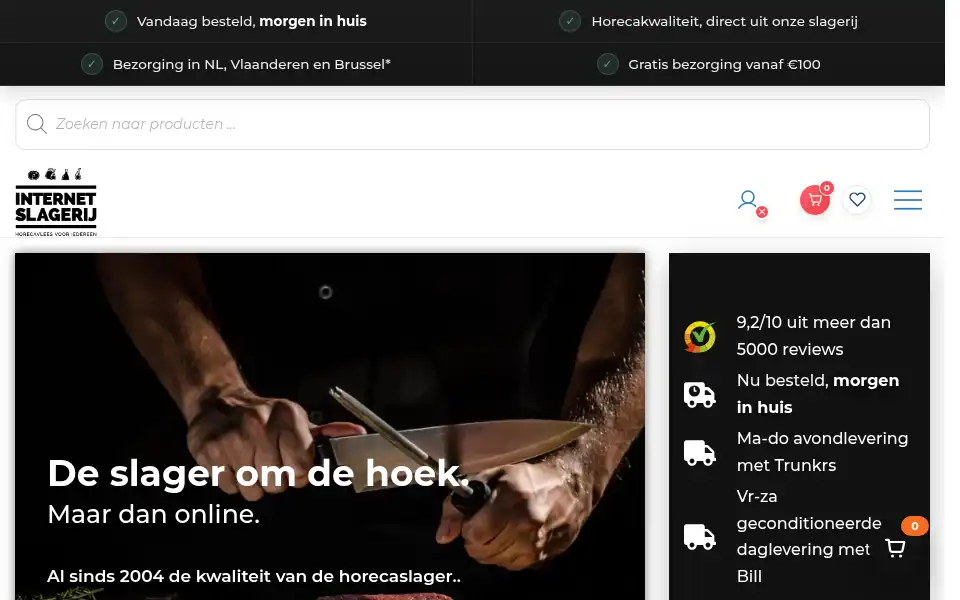 Screenshot of internetslagerij.nl