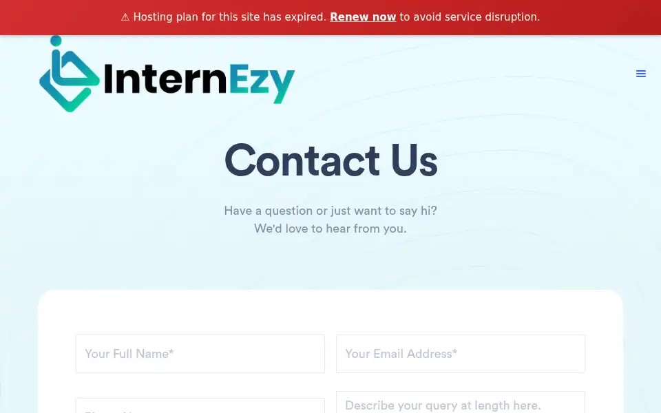 Screenshot of internezy.com