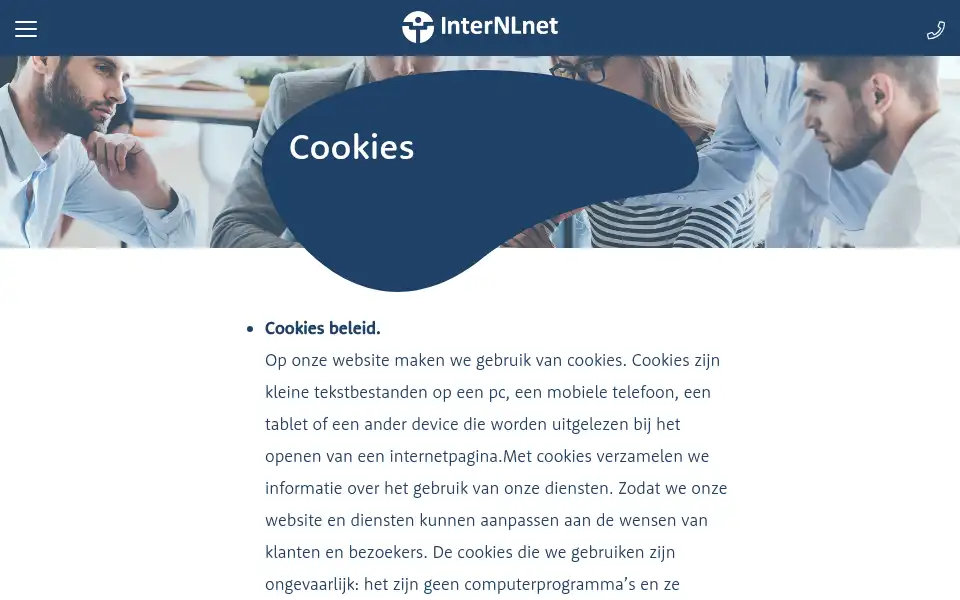 Screenshot of internlnet.nl