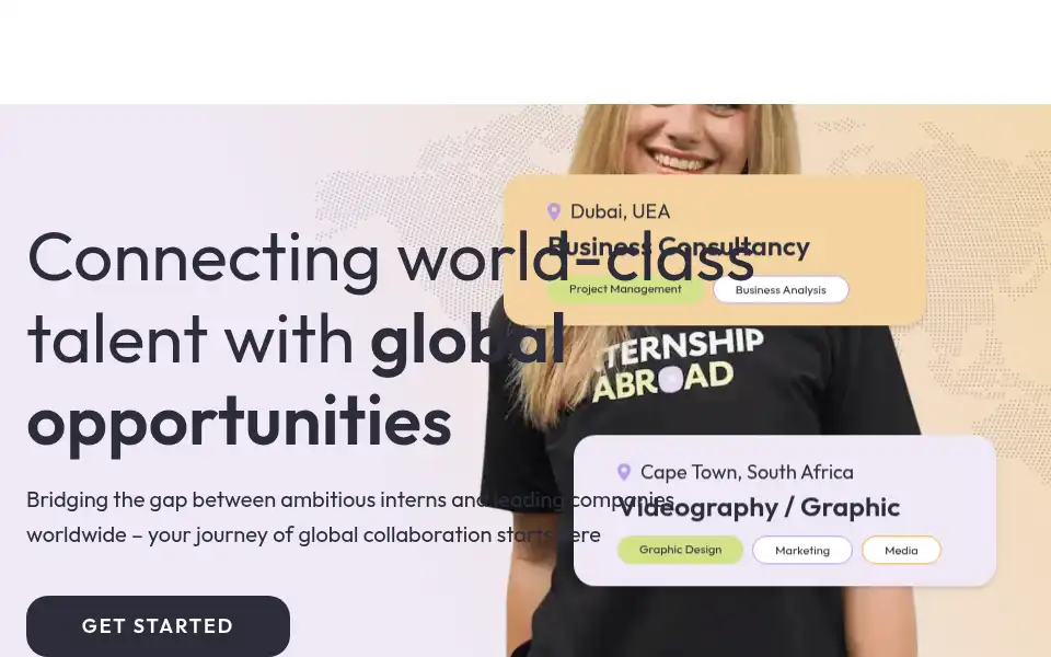 Screenshot of internshipabroad.co