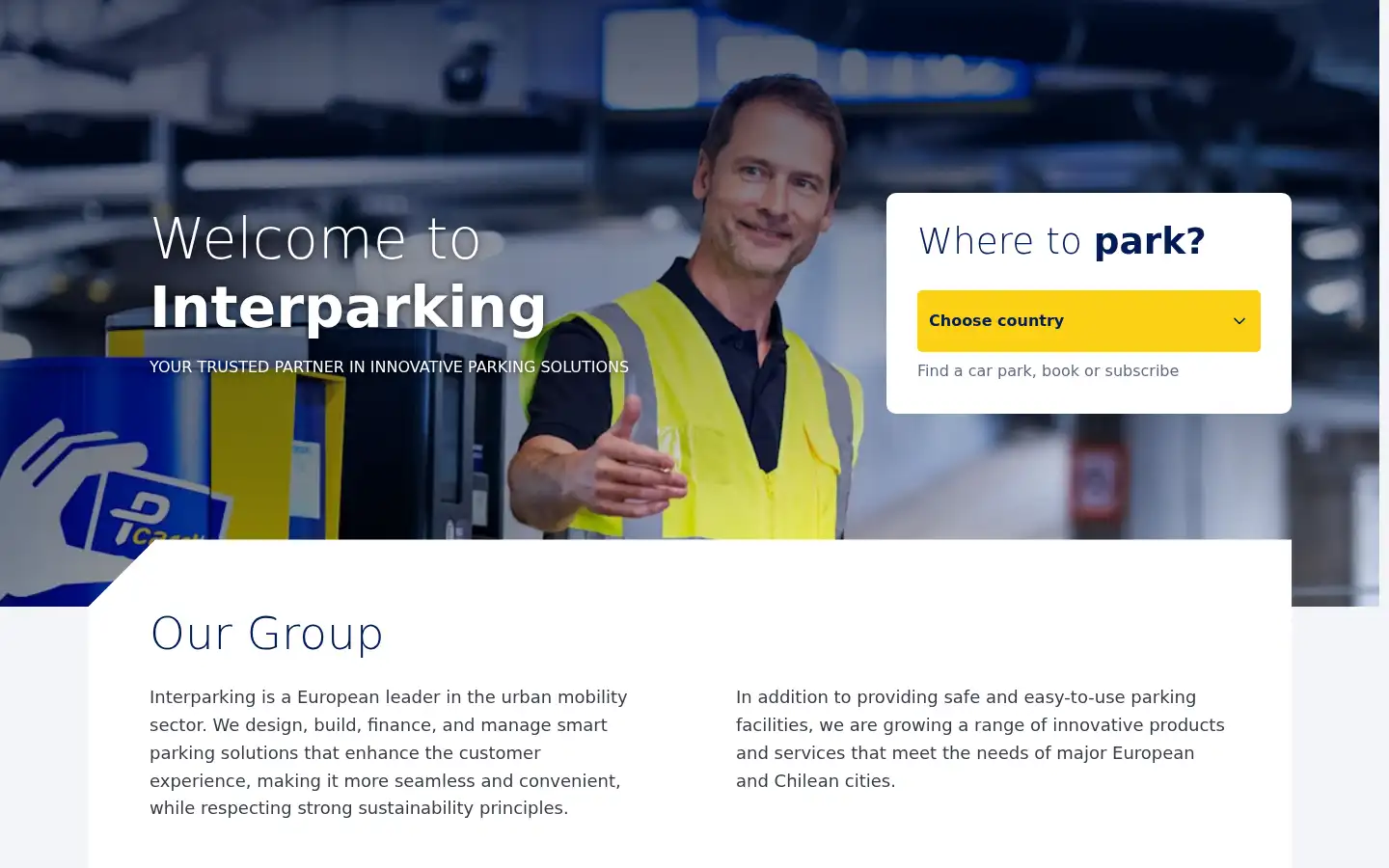 Screenshot of interparking.com