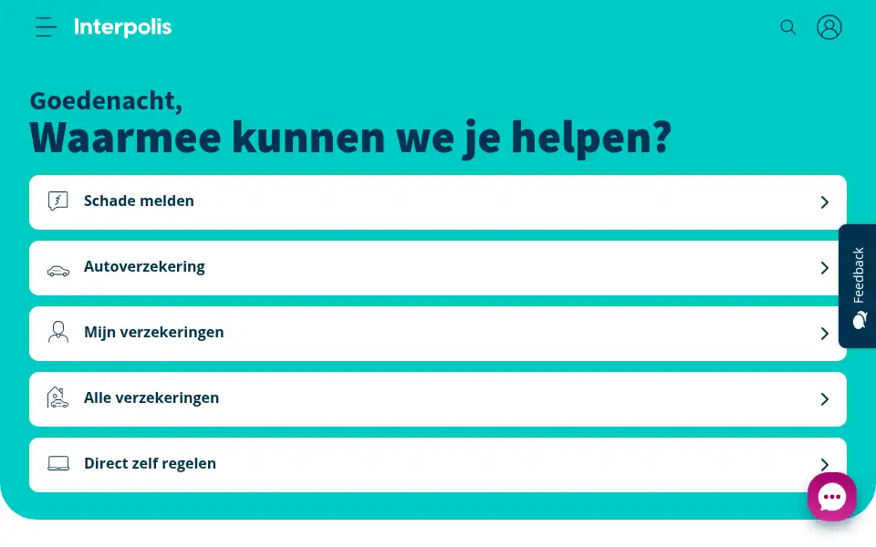 Screenshot of interpolis.nl