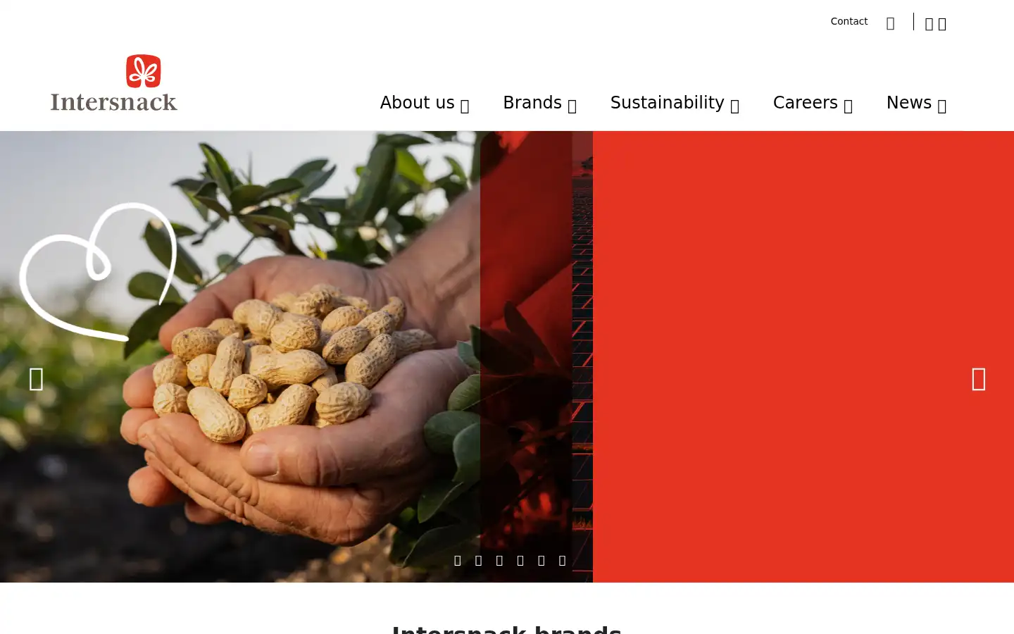 Screenshot of intersnack.com
