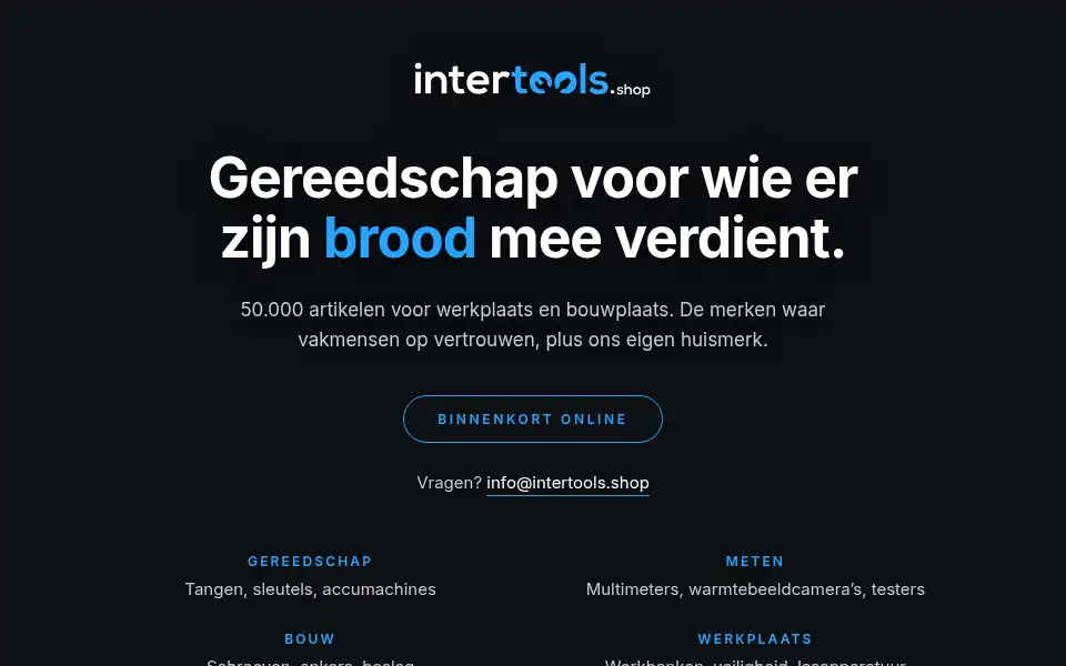 Screenshot of intertools.nl