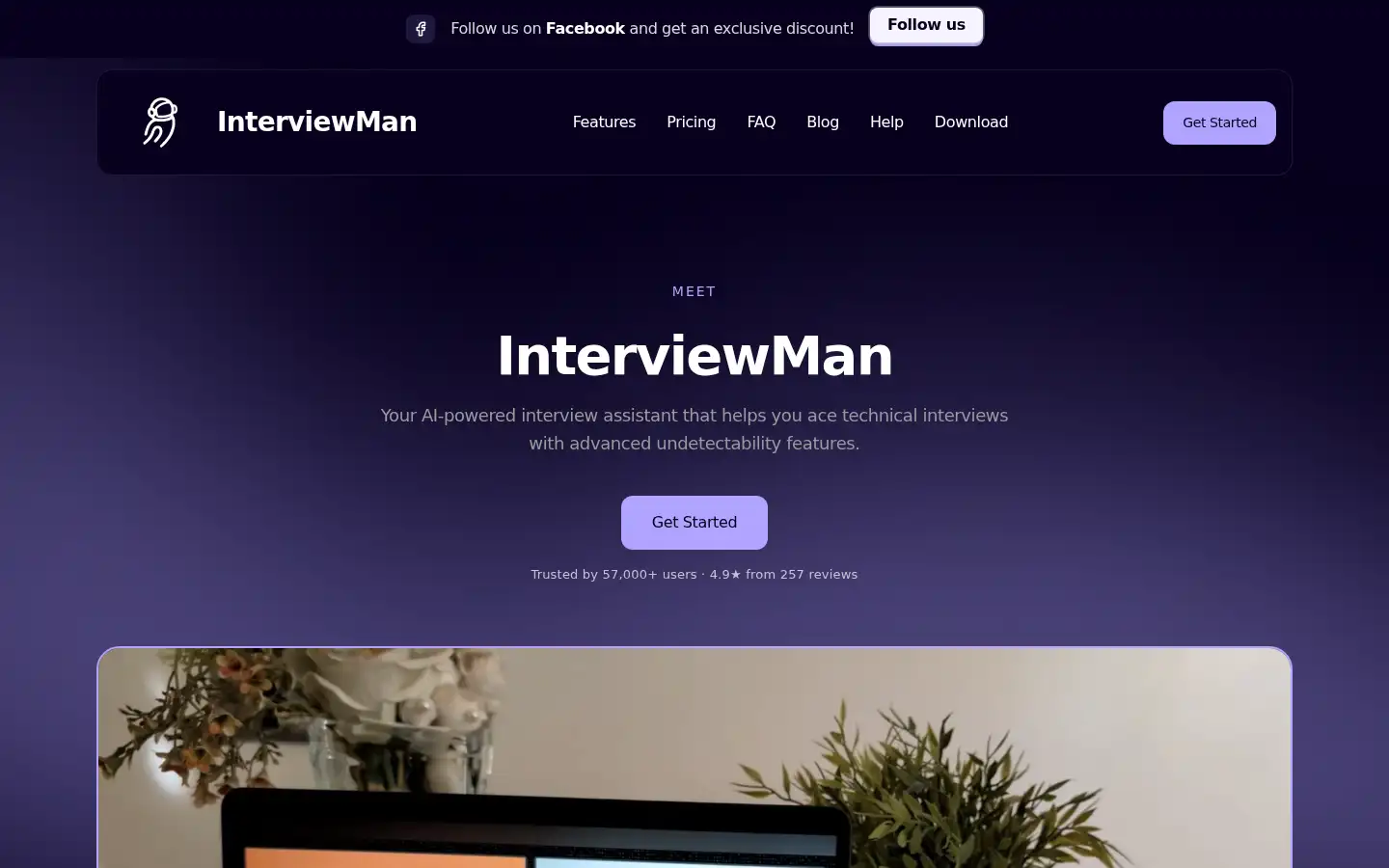 Screenshot of interviewman.com