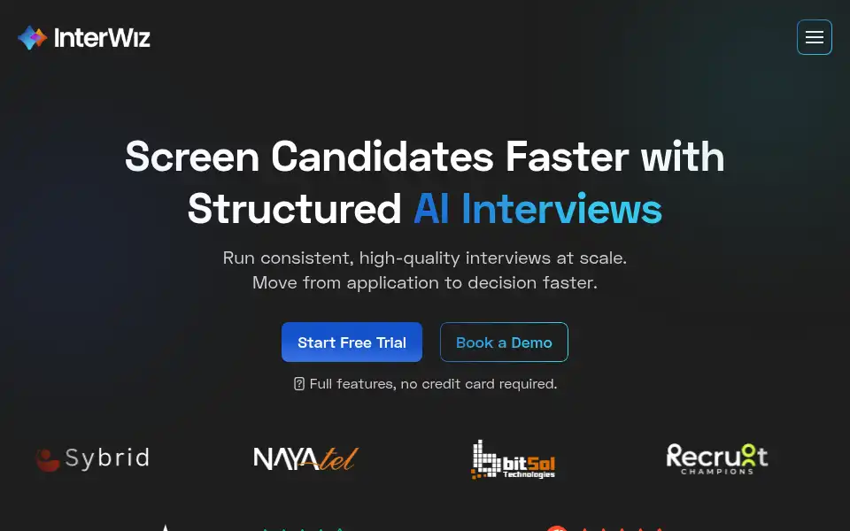 Screenshot of interwiz.ai