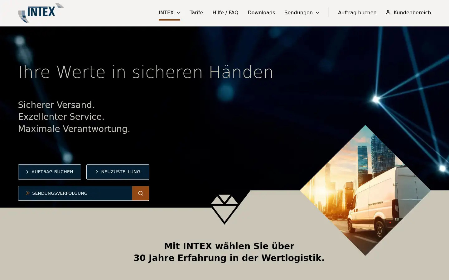 Screenshot of intex-paketdienst.de