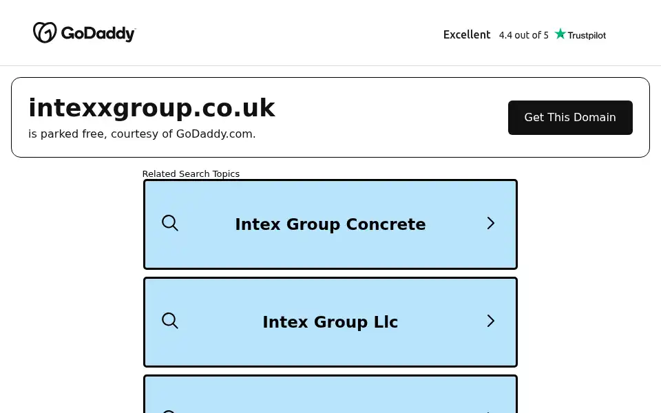 Screenshot of intexxgroup.co.uk