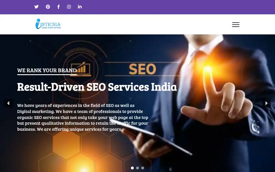 Screenshot of inticnia.com