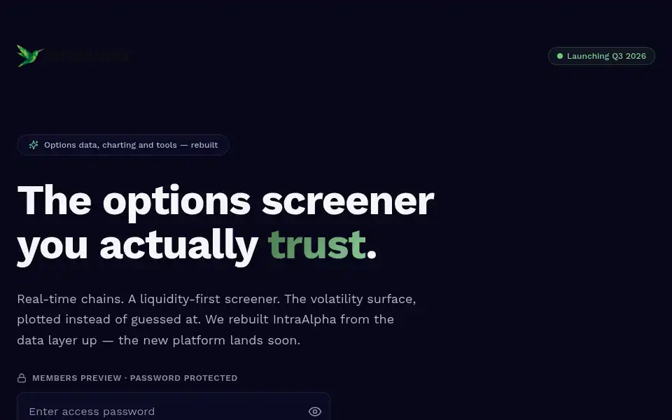 Screenshot of intraalpha.com