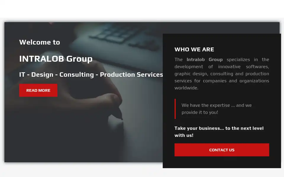 Screenshot of intralob.com