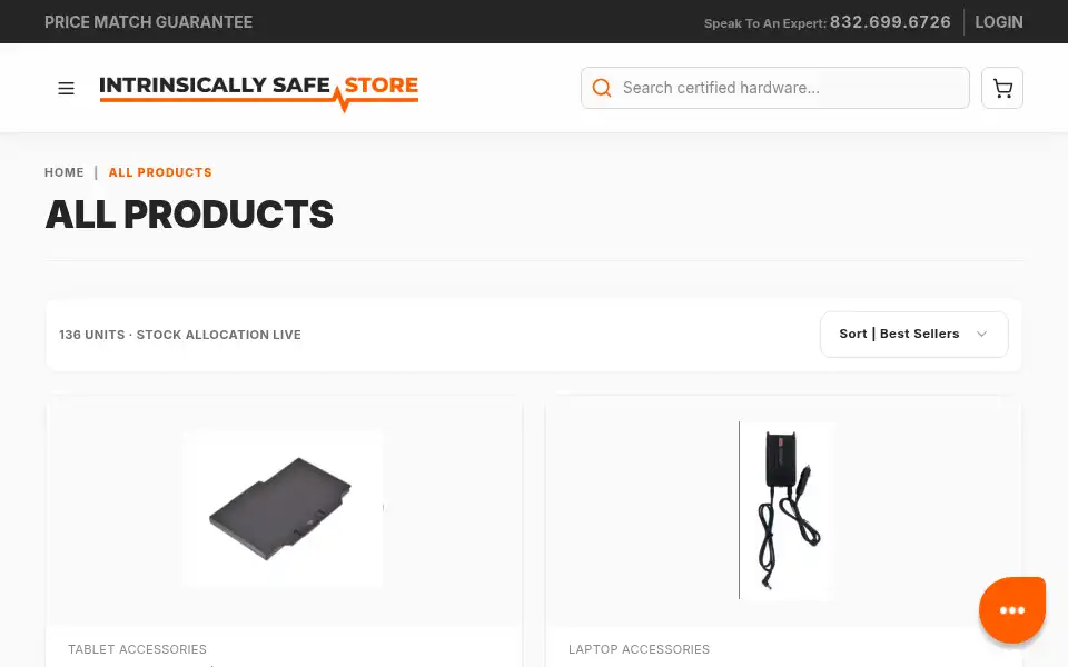 Screenshot of intrinsicallysafestore.com