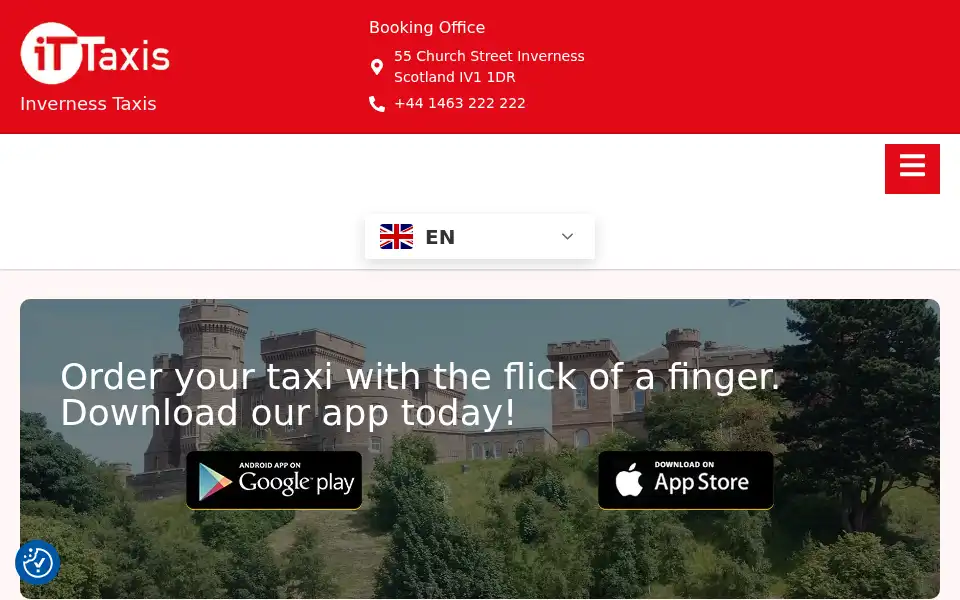 Screenshot of inverness-taxis.com