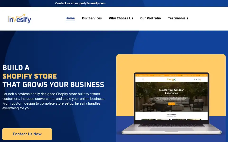 Screenshot of invesify.com
