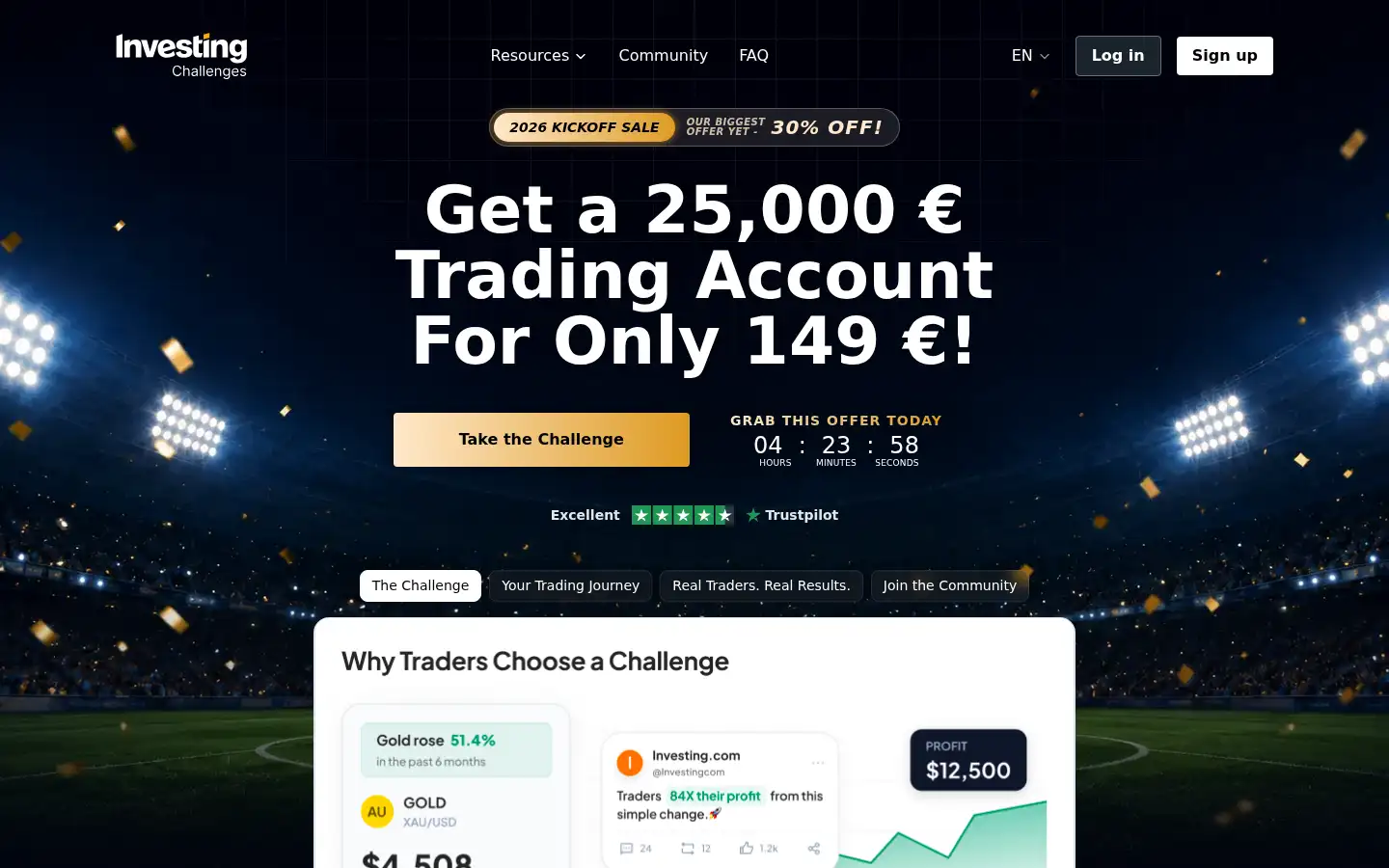 Screenshot of investingchallenges.com