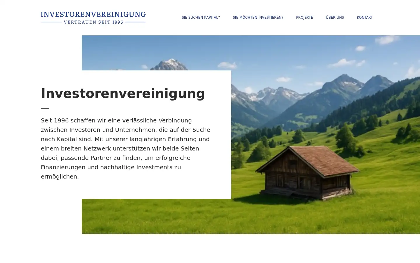 Screenshot of investorenvereinigung.ch