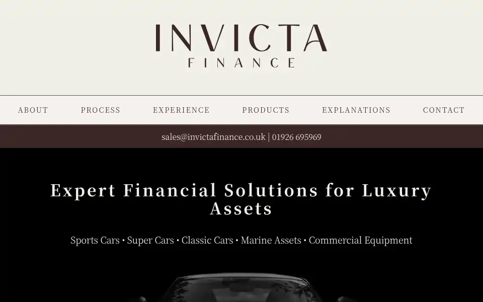 Screenshot of invictafinance.co.uk