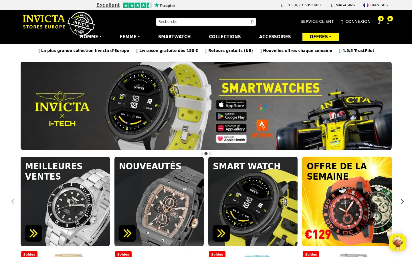 Screenshot of invictastores.eu
