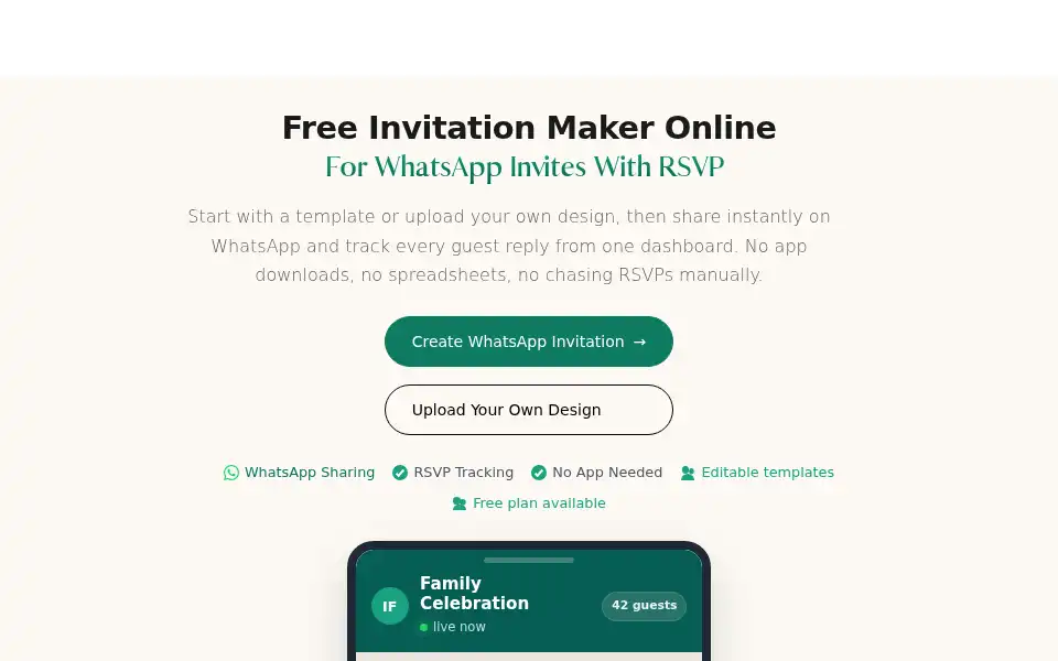 Screenshot of inviteflare.com