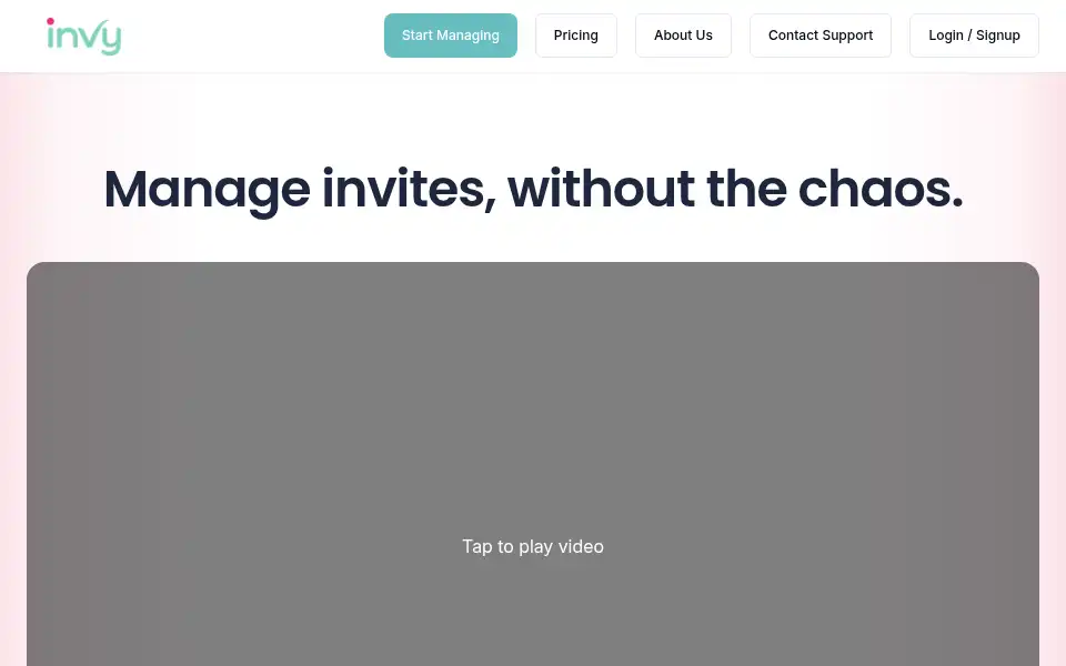 Screenshot of invy.co.uk
