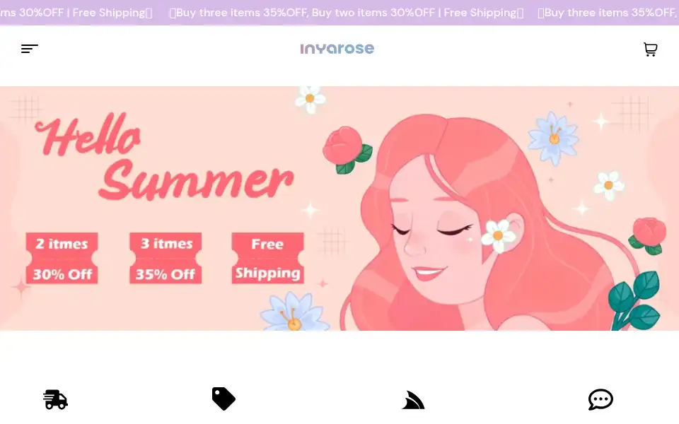 Screenshot of inyarose.com