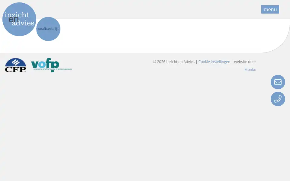 Screenshot of inzichtenadvies.nl