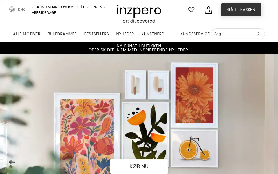 Screenshot of inzpero.dk