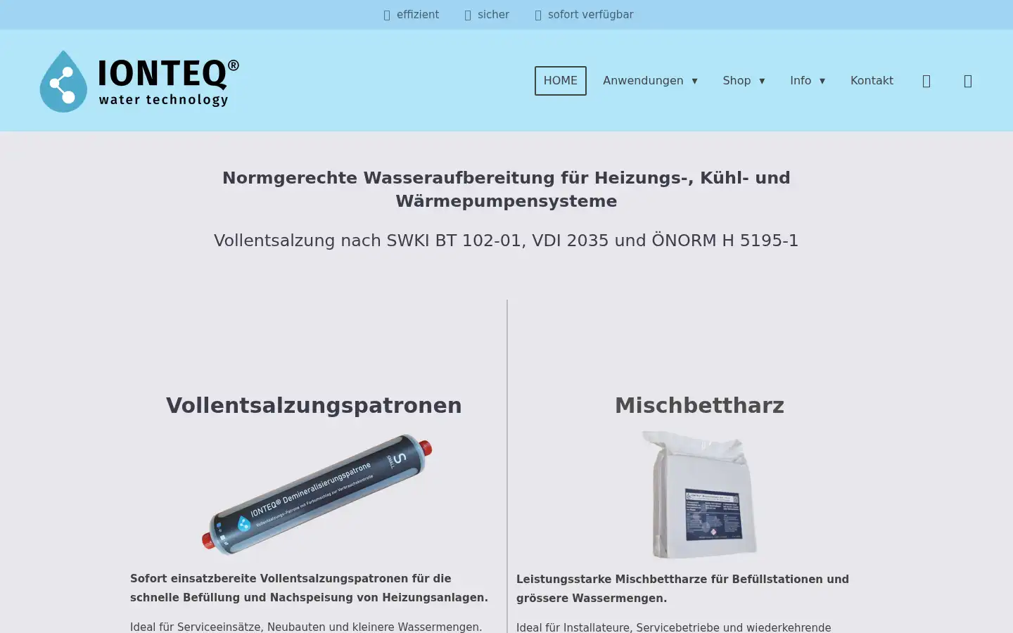 Screenshot of ionteq.ch