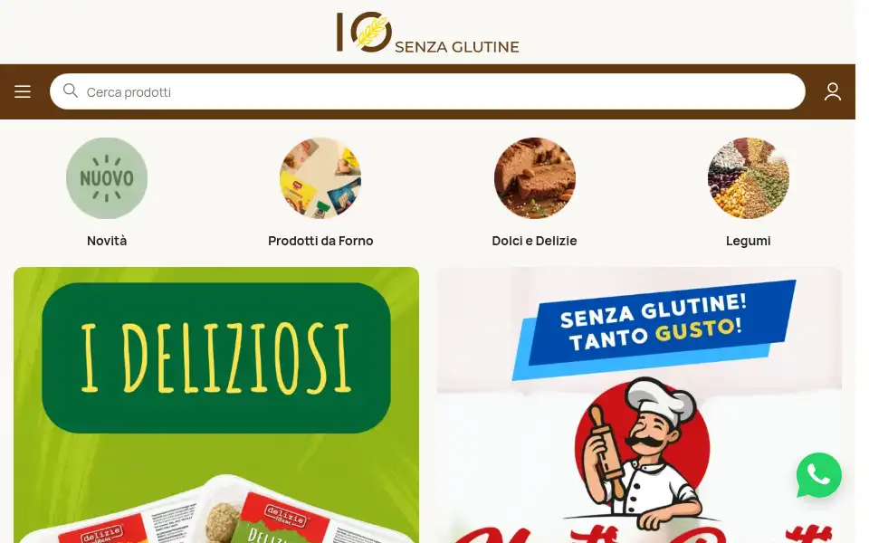 Screenshot of iosenzaglutine.it