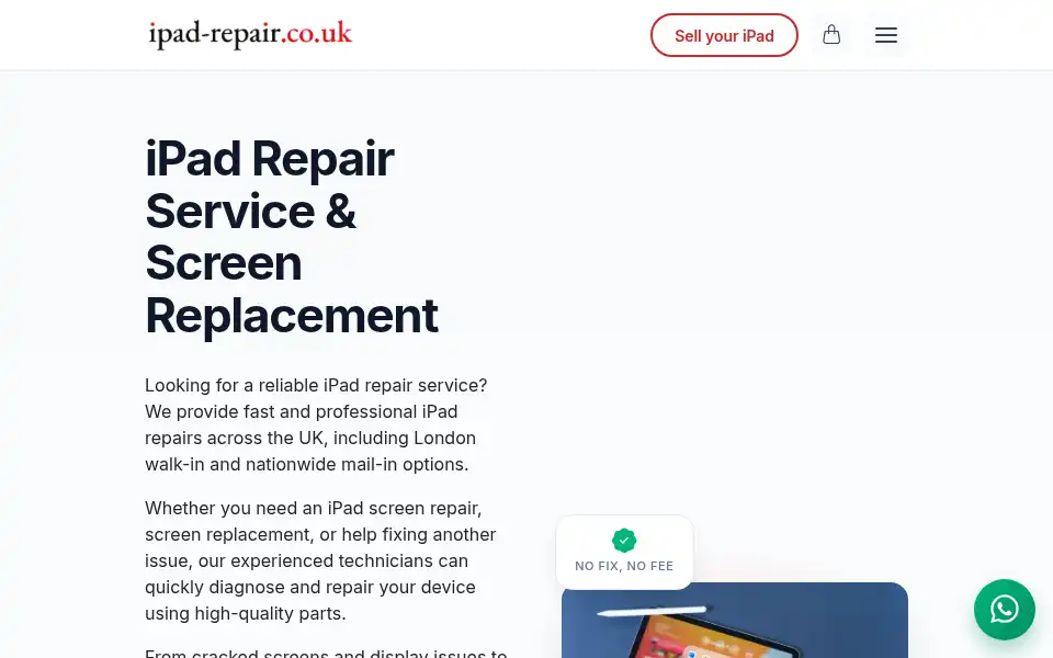 Screenshot of ipad-repair.co.uk
