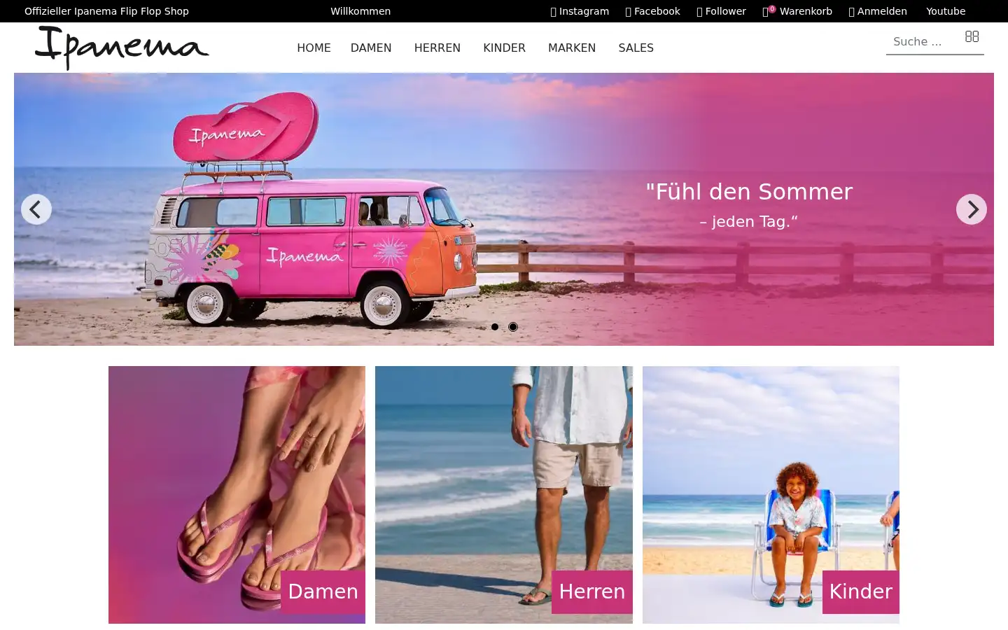 Screenshot of ipanema-shop.com