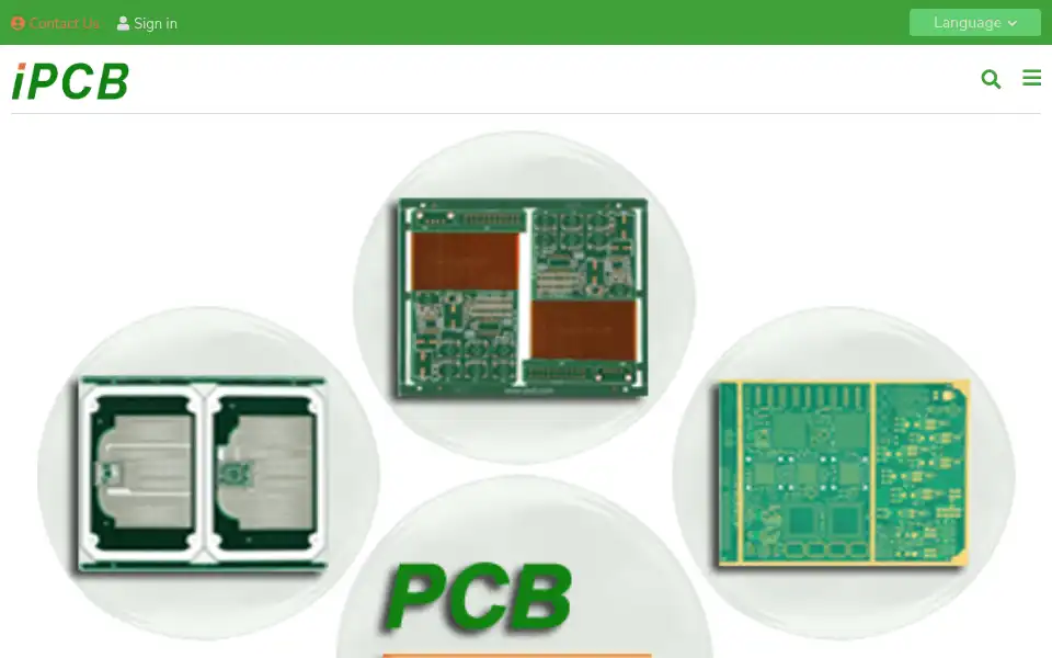 Screenshot of ipcb.com
