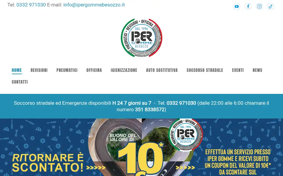 Screenshot of ipergommebesozzo.it