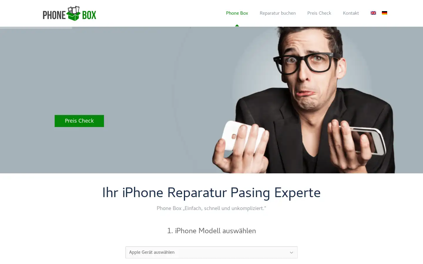Screenshot of iphone-reparatur-pasing.de