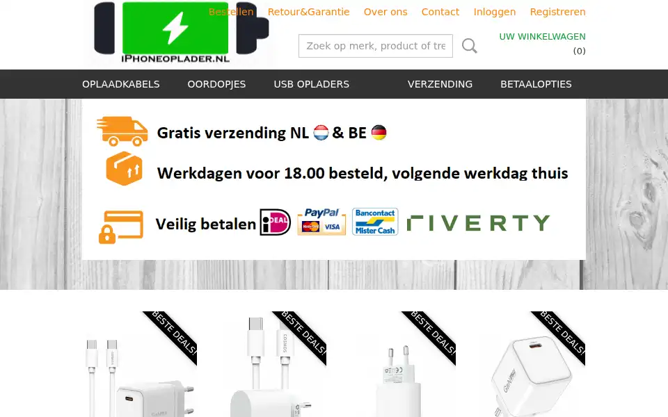 Screenshot of iphoneoplader.nl