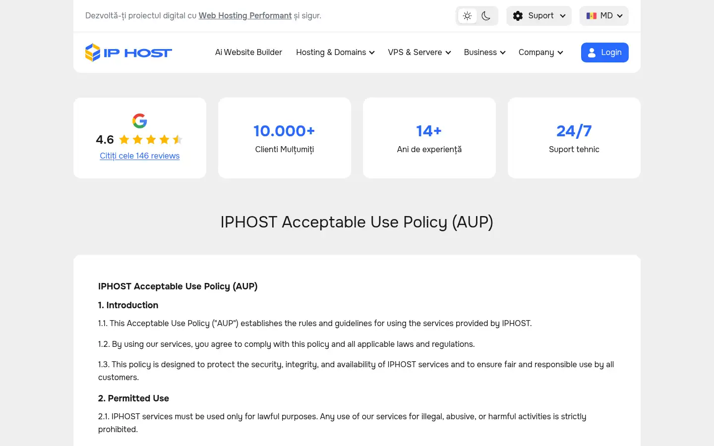 Screenshot of iphost.md