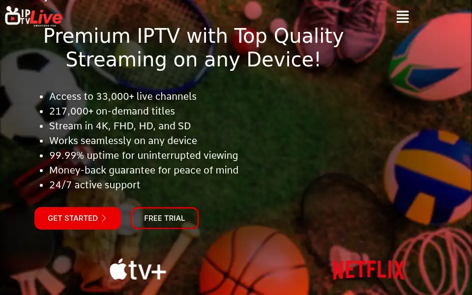 Screenshot of iplivetv.com