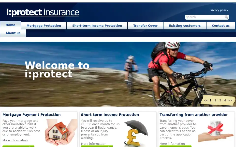 Screenshot of iprotectinsurance.co.uk