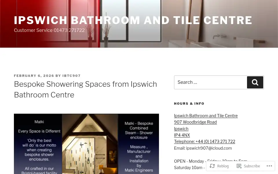 Screenshot of ipswichbathroomandtilecentre.co.uk