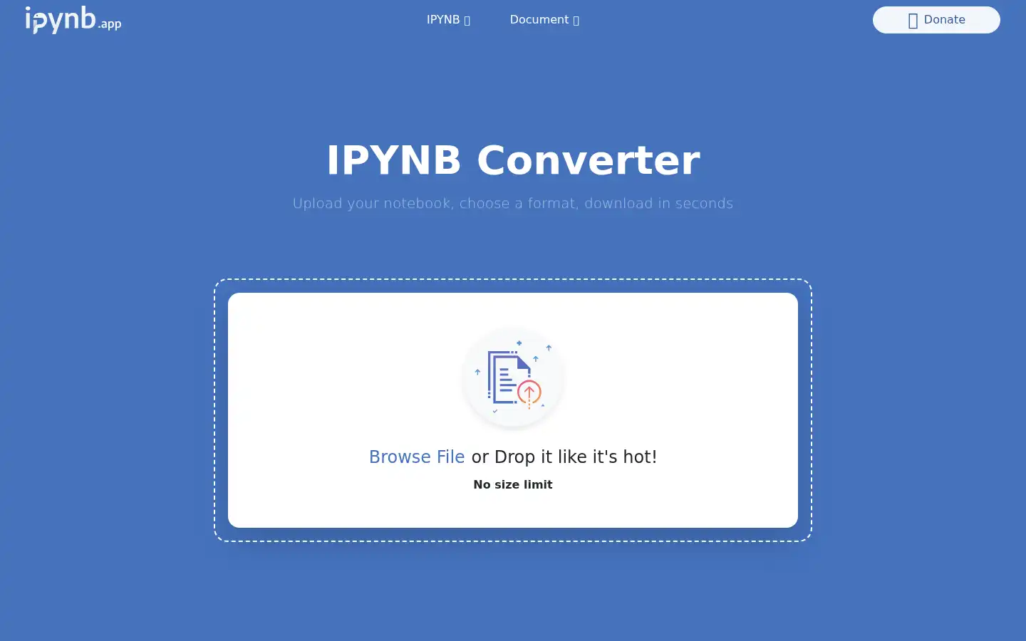 Screenshot of ipynb.app